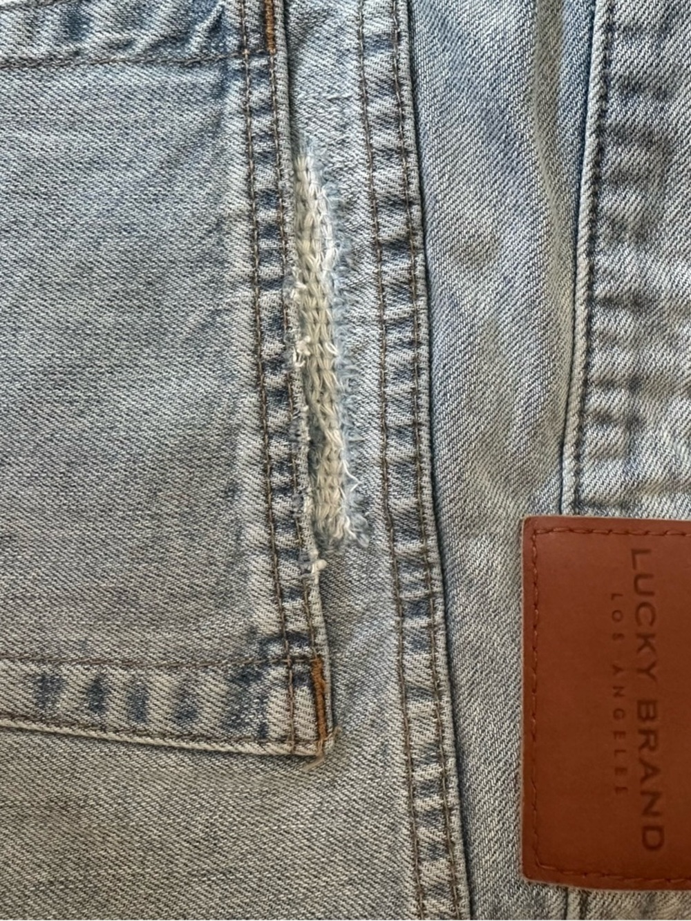 Lucky Brand Light Blue Distressed Women's Denim Shorts - Picture 5 of 11